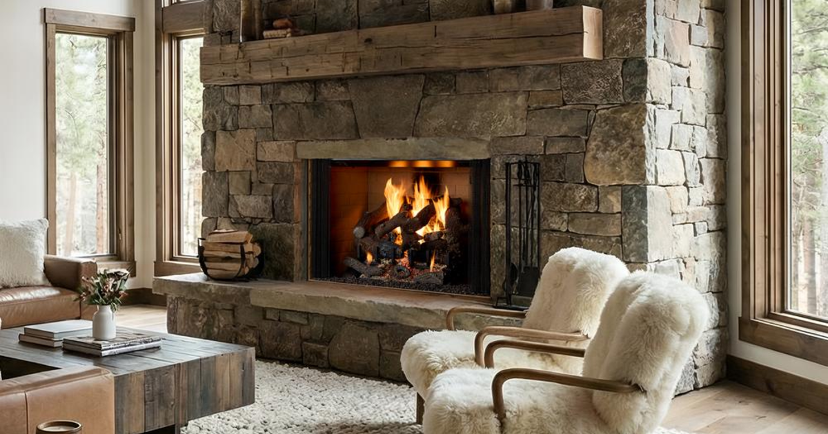 Biltmore Open Wood Fireplace | Majestic Products